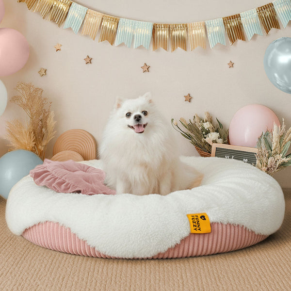 Fluffy Cake-Shaped Detachable Plush Orthopedic Pet Bed – DreamBake