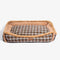 Vintage Checkered Washable Plush Cozy Bolster Dog Bed – TuckNap