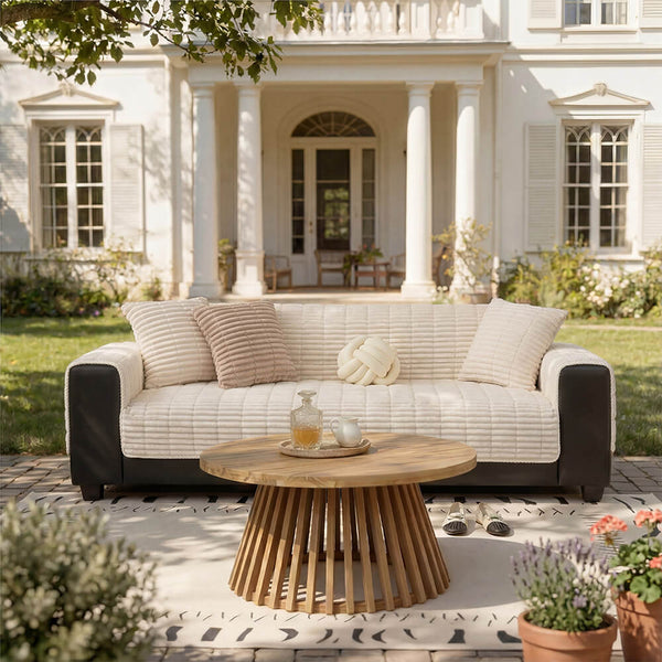 One-Piece Cozy Flannel Sofa Protection Non-Slip Outdoor Sofa Cover