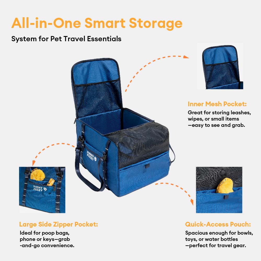 Lightweight Waterproof Safety Dog Booster Car Seat ＆ Pet Carrier - Gympet