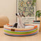 Handcrafted Stripe Calming Pet Bed - Timeless Nest