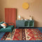 Tapis vinyl pour salon bohème folk rétro