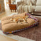 Lit pour chien rectangulaire orthopédique moelleux extra large en peluche lavable - Nuit-nuit