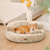 Luxe Diamond Velvet Removable Orthopedic Donut Dog Bed With Pillow - DreamNest