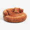 Luxe Diamond Velvet Removable Orthopedic Donut Dog Bed With Pillow - DreamNest