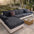 Honeycomb Pattern Water-resistant Stretch Full-Cover Magic Outdoor Sofa Cover