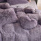 Ensemble de draps de lit longs et chauds en peluche, luxe romantique, épais