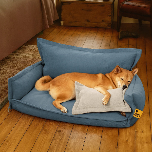 All-Season Chenille Dual-layer Removable Sponge Orthopedic Dog Bed With Pillow