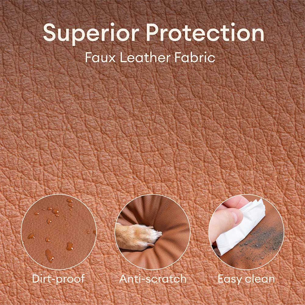 Vintage Plaid Plush Orthopedic Dog Sofa Bed with Pillows - CozyLuxe