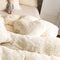 Ensemble de draps de lit longs et chauds en peluche, luxe romantique, épais