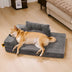 Corduroy Anti-Scratch Removable Orthopedic Dog Bed with Pillow - ComfySofa