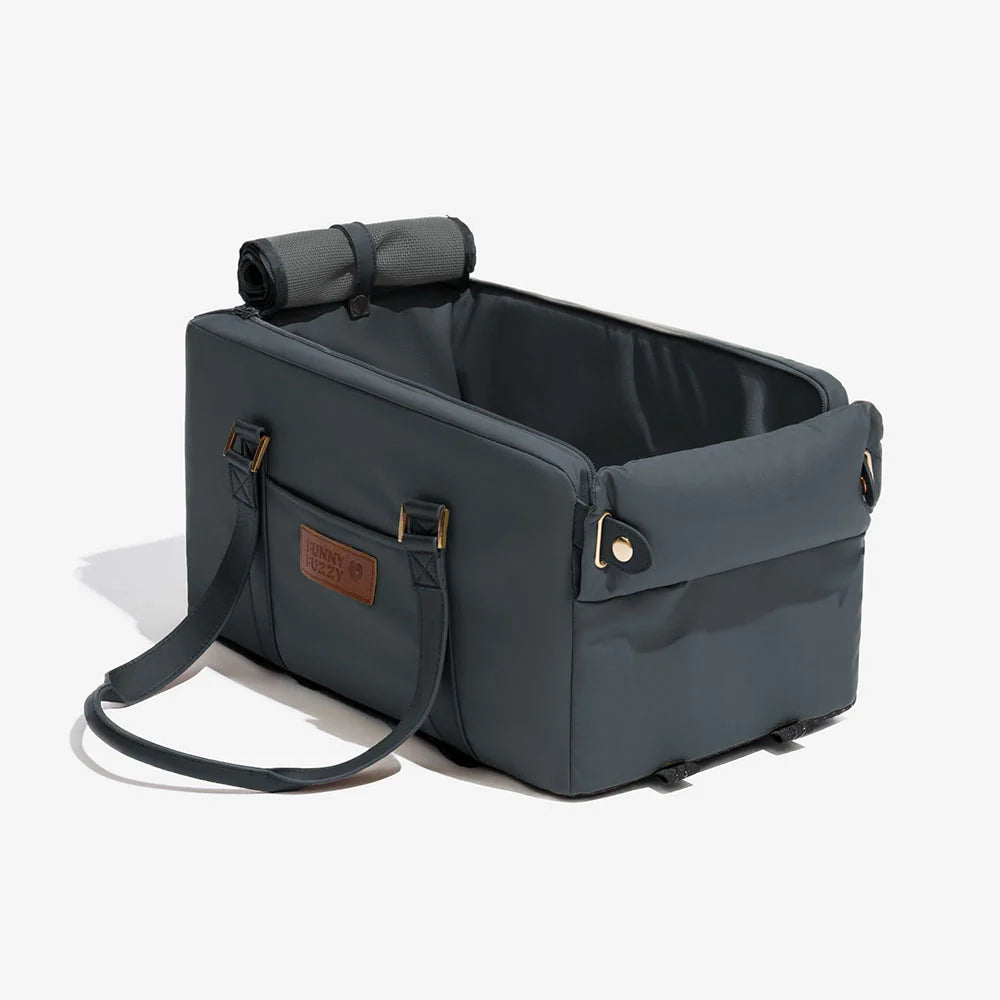 Deluxe Faux Leather Safety Center Console Pet Car Seat and Carrier - Urban Voyager