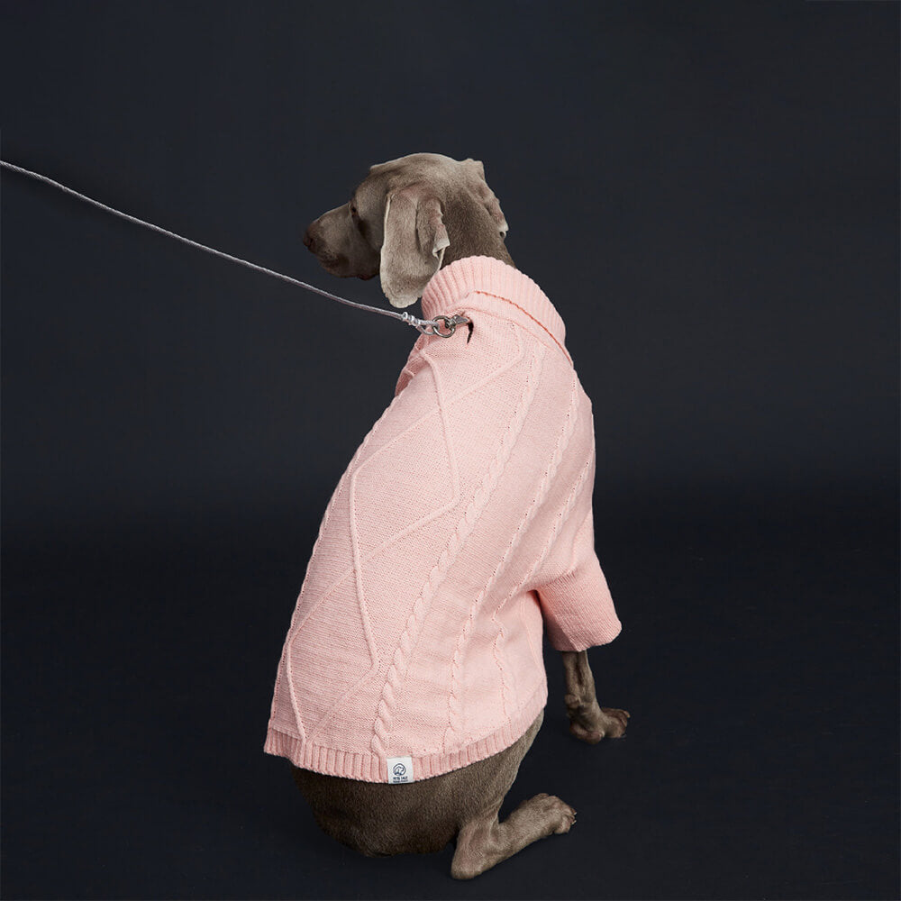 Pull pour chien en tricot torsadé – Chaud et élégant pour les grandes races