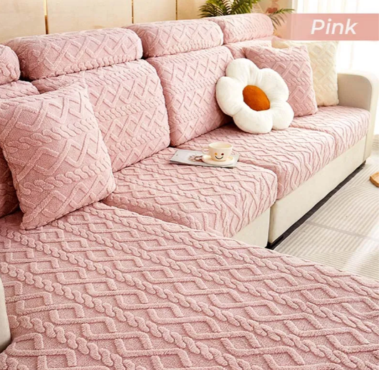 Full Wrap Soft Fleece Stretch Sofa Cover