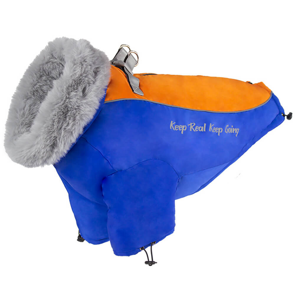 Waterproof Winter Dog Coat with Fur Collar - Ultimate Warmth and Style