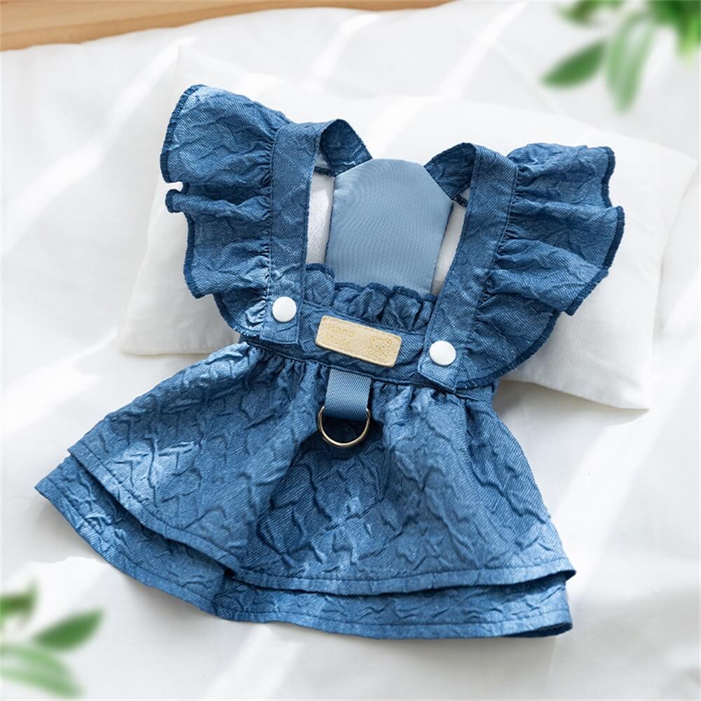 Denim Pinafore Dresses for Dogs - Adorable and Stylish Outfits for Your Pet