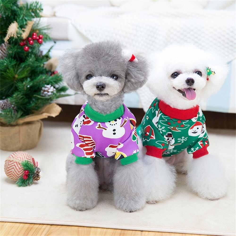 Chemise de Noël pour chien bonhomme de neige – Festive et amusante pour les vacances