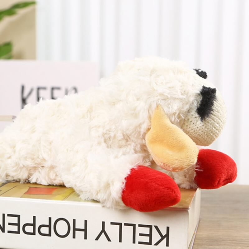 Adorable Plush Lamb Squeaker Toy Dog Interactive Toy