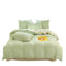 All-Seasons Seersucker Solid Color Comfort Bed Sheet Set