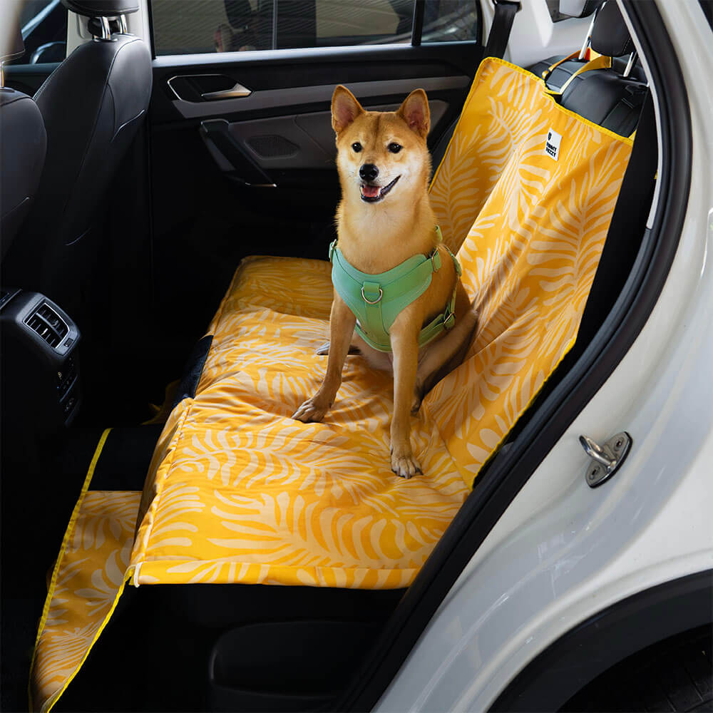 Areca Palm Dog Themed Car Seat Covers Areca Palm Print Waterproof