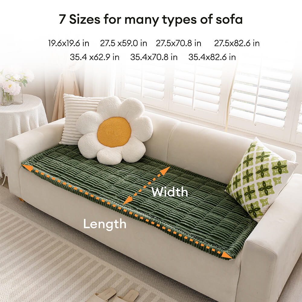 Make Waffle Biscuit Couch Cover – Cozy Soft Flannel & Breathable Pet Mat