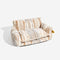 Couvre-lit – Canapé-lit tendance rayé en fausse laine d'agneau double couche pour chien et chat