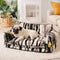 Trendy Striped Faux Lambswool Double Layer Dog & Cat Sofa Bed - Outdoor