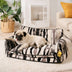 Trendy Striped Faux Lambswool Double Layer Dog & Cat Sofa Bed - Outdoor