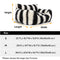Black & White Stripe Faux Lambs Wool Soft Dog & Cat Sofa Bed - Winter Piano Keys