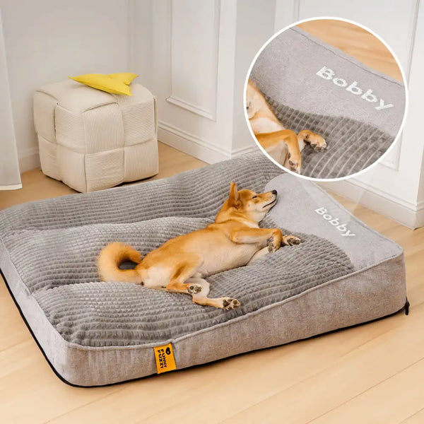 Grand lit de coussin pour chien, personnalisé, épais et résistant aux rayures, Protection de la colonne vertébrale