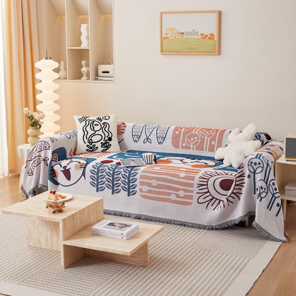 Bohemian Pattern Furniture Protection Sofa Decor Wear-Resistant Couch Cover