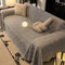 Bowknot Jacquard Plush Multifunctional Sofa Blanket Sofa Cover