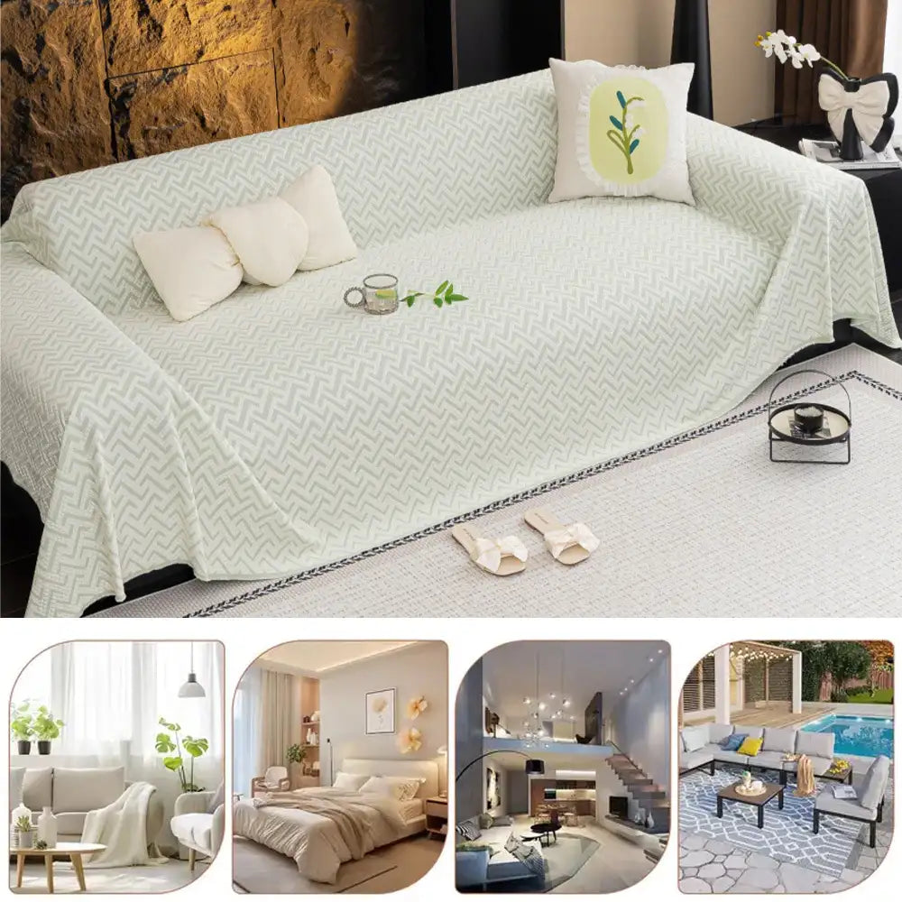 Breathable Cooling Ice Silk Heat-Absorbing Large Sofa Blanket Sofa Cover
