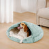 Calming Plush Semi-Enclosed Pet Nest Pita Bed For Dogs - FUNNYFUZZY
