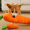 Jouet interactif pour chien en peluche grinçante de carotte
