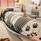 Cartoon Paw Print Chenille Anti-Scratch Throw Sofa Cover
