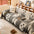 Cartoon Paw Print Chenille Anti-Scratch Throw Sofa Cover