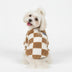 Checkered Fleece Dog Jacket – Bold Style and Warmth for Winter Walks