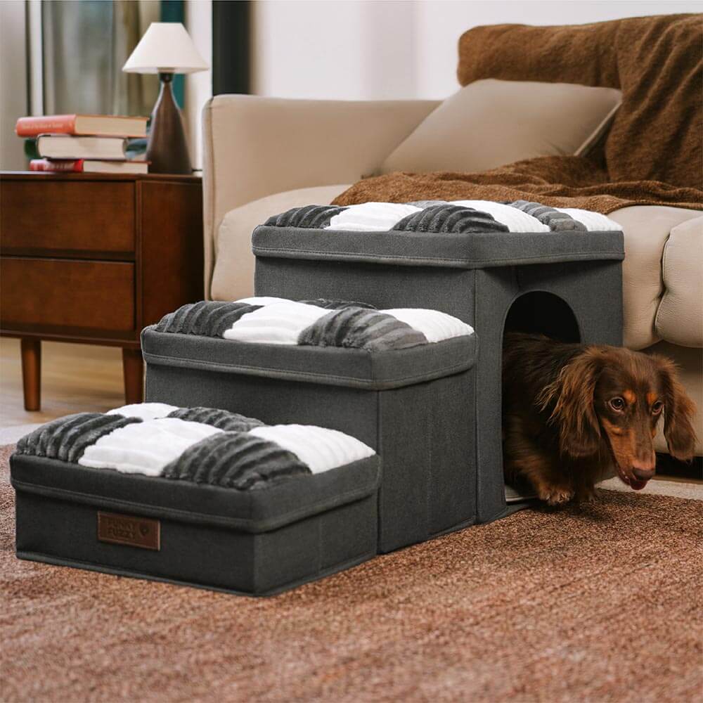 Cream Square Plaid Cozy Dog Furniture Protector Home Bundle 4pcs