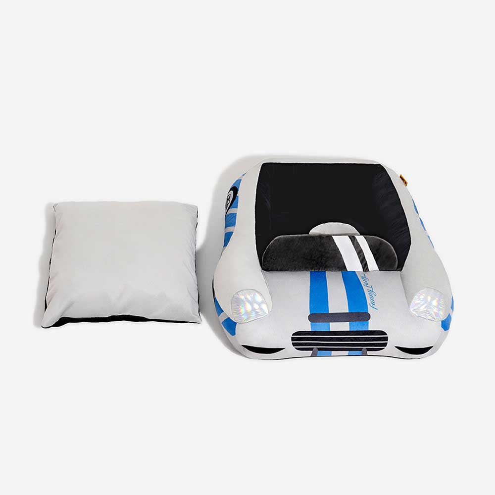 FUNNYFUZZY Chic Racer Car Supportive Dog Bed - Glamour Drive