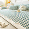 Classic Checkerboard Plush Comfortable Scratch-Resistant Non-Slip Sofa Cover