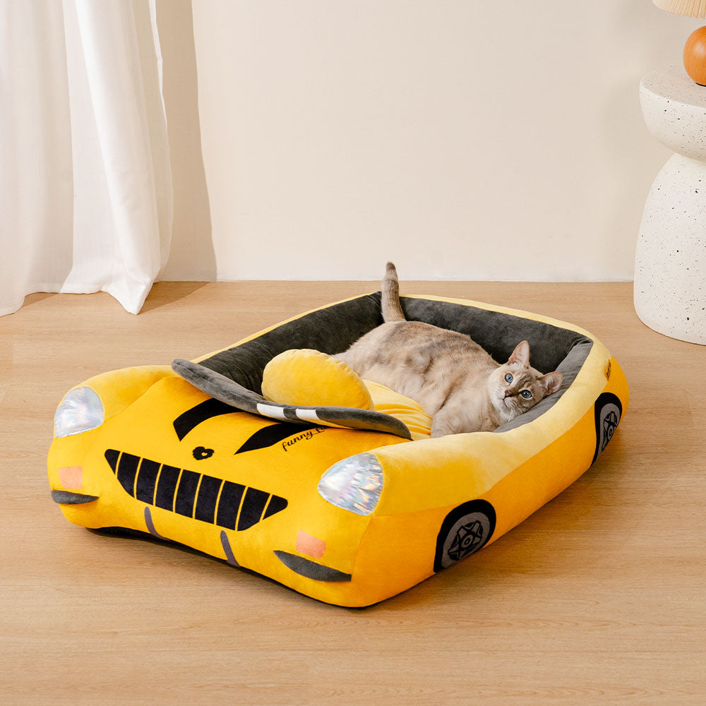 Classic Convertible Race Car Bolster Cat Bed - Fast＆Fur