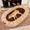 Luxury Super Large Sleep Deeper Oval Bed Human Dog Bed - FUNNYFUZZY