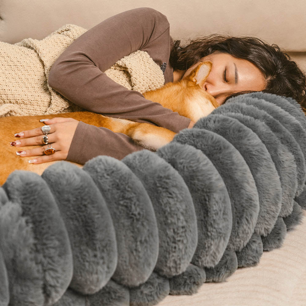 Classic Fluffy Super Large Dount Human Dog Bed - Cuddle Cradle