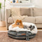 Classic Jacquard Plush Donut Dog Bed - Snuggle Den