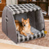 Classical Plaid House Orthopedic Dog Bed - Retreat Cabin
