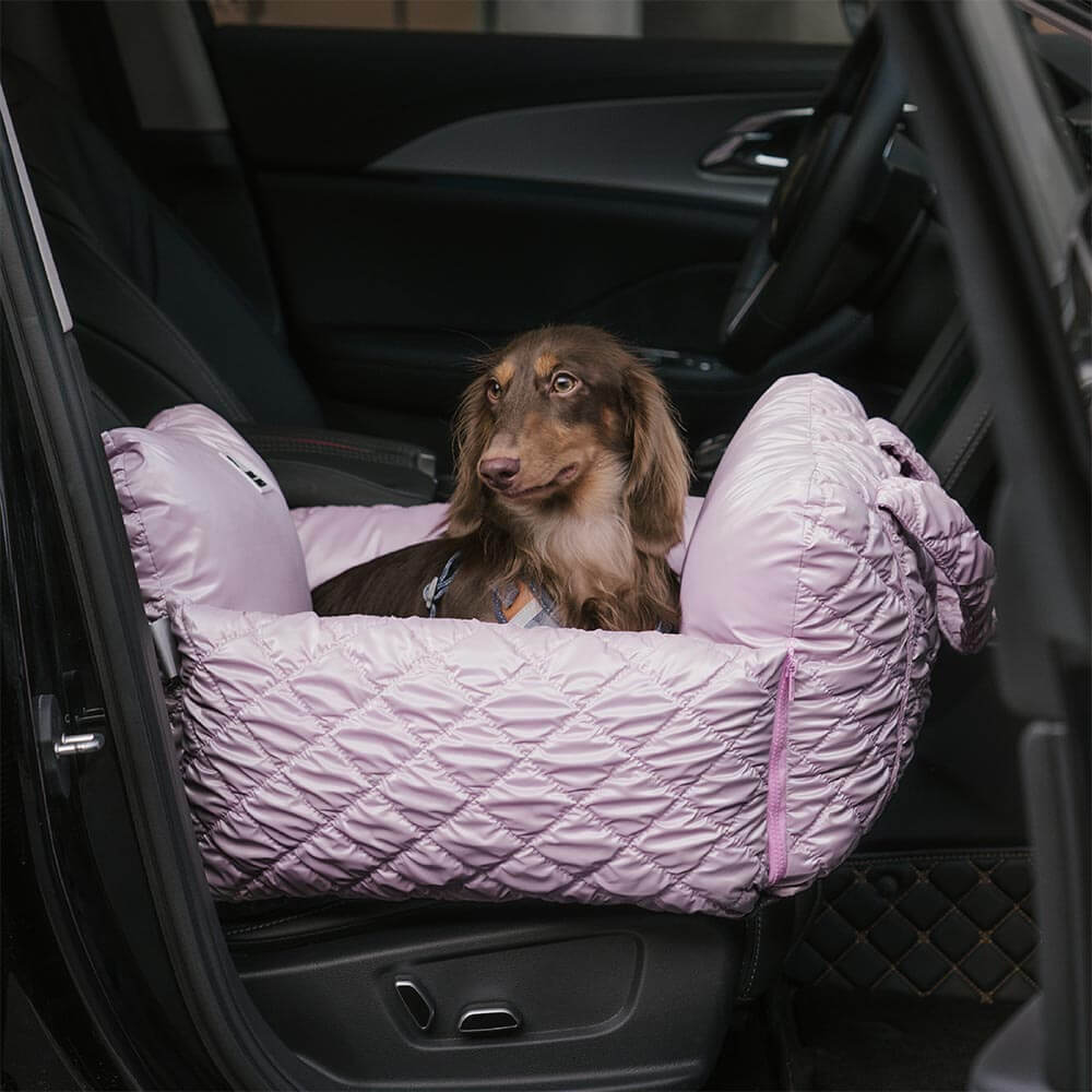 Lit rehausseur de siège d'auto matelassé pour chien Cloud Luxury