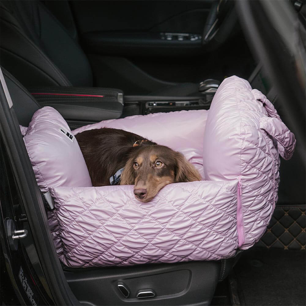 Lit rehausseur de siège d'auto matelassé pour chien Cloud Luxury