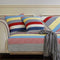 Housse de canapé matelassée à rayures colorées, protection chic, confortable
