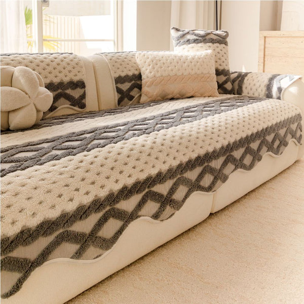 Cookie Comfortable Plush Skin-Friendly Non-Slip Sofa Cover
